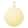 Sterling Silver 18K Yellow Gold Finish Round Disc Charm With Optional Engraving (.030" thickness)