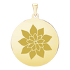 14K Yellow Gold Round Disc Charm With Optional Engraving (.025" thickness)