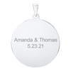 Sterling Silver Round Disc Charm With Optional Engraving (.030" thickness)