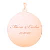 Sterling Silver 18K Pink Gold Finish Round Disc Charm With Optional Engraving (.030" thickness)