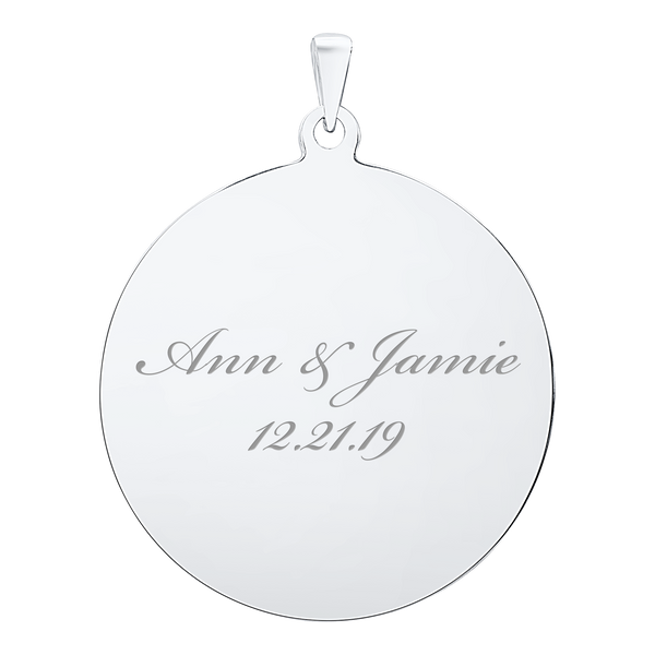 Sterling Silver Round Disc Charm With Optional Engraving (.030" thickness)