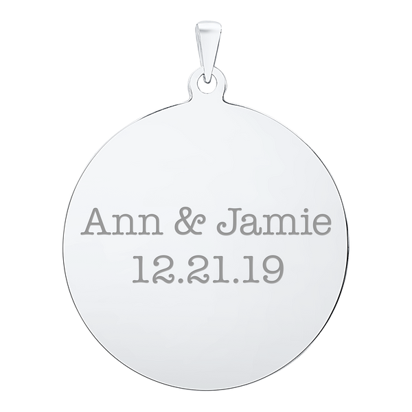 Sterling Silver Round Disc Charm With Optional Engraving (.030" thickness)