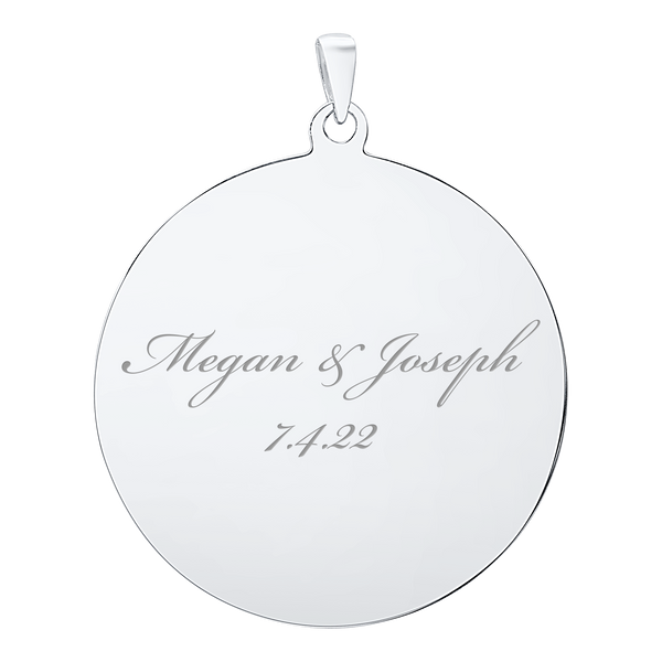 Sterling Silver Round Disc Charm With Optional Engraving (.030" thickness)