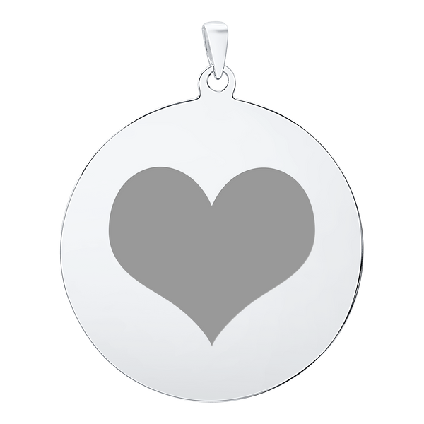 Sterling Silver Round Disc Charm With Optional Engraving (.030" thickness)