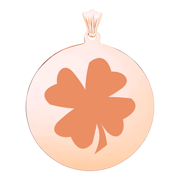 Sterling Silver 18K Pink Gold Finish Round Disc Charm With Optional Engraving (.030" thickness)