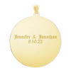 14K Yellow Gold Round Disc Charm With Optional Engraving (.025" thickness)