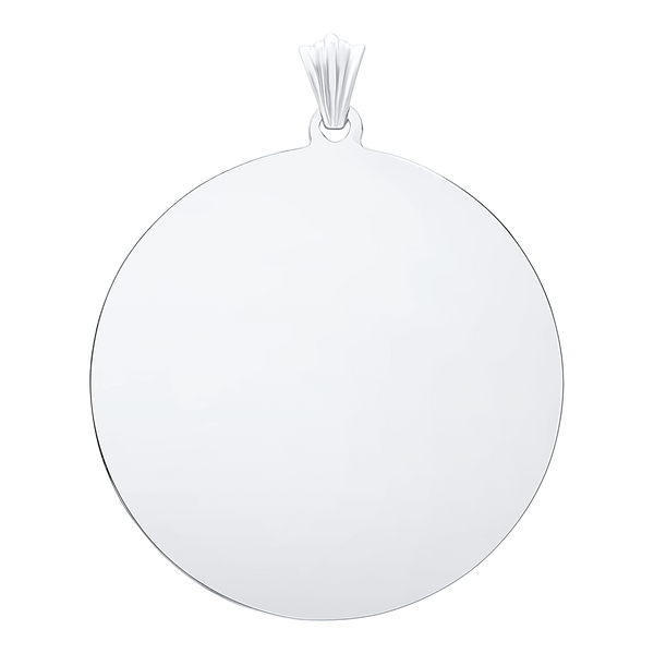 Sterling Silver Round Disc Charm With Optional Engraving (.030" thickness)