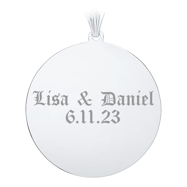 Sterling Silver Round Disc Charm With Optional Engraving (.030" thickness)