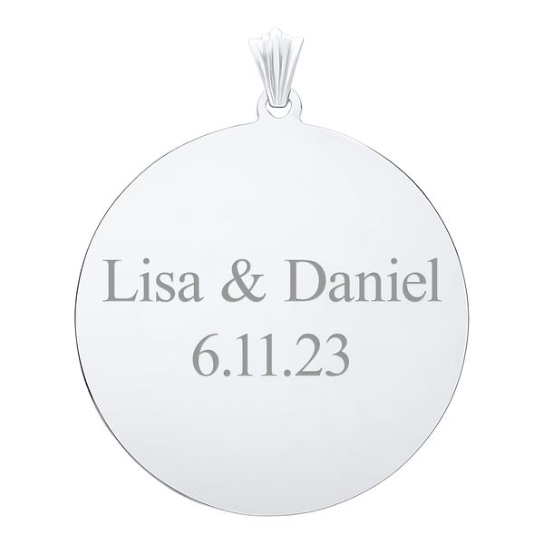 Sterling Silver Round Disc Charm With Optional Engraving (.030" thickness)