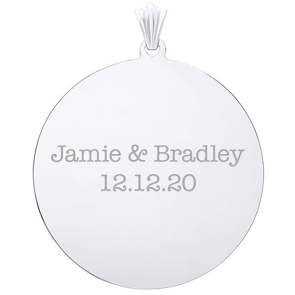 Sterling Silver Round Disc Charm With Optional Engraving (.030" thickness)