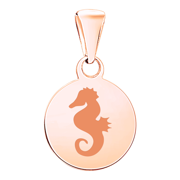 Sterling Silver 18K Pink Gold Finish Round Disc Charm With Optional Engraving (.030" thickness)