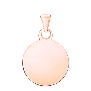 14K Pink Gold Round Disc Charm With Optional Engraving (.025" thickness)