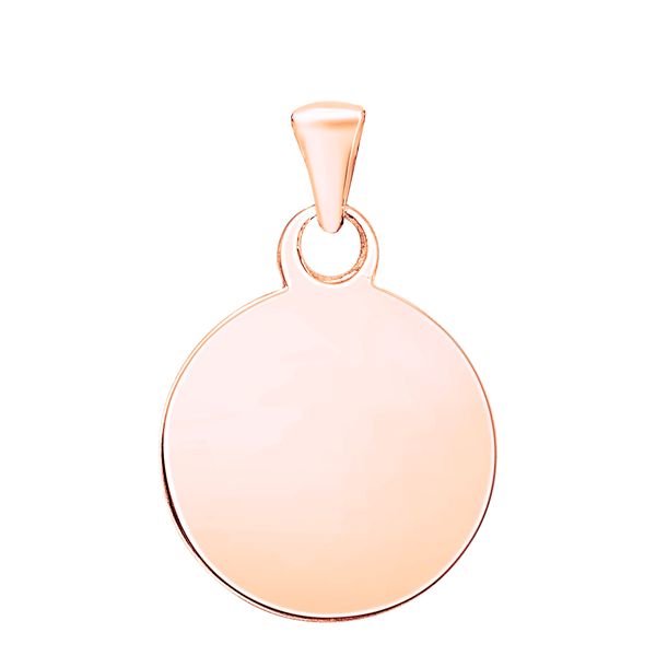 14K Pink Gold Round Disc Charm With Optional Engraving (.025" thickness)