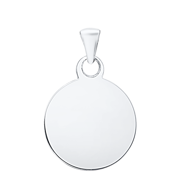 Sterling Silver Round Disc Charm With Optional Engraving (.030" thickness)