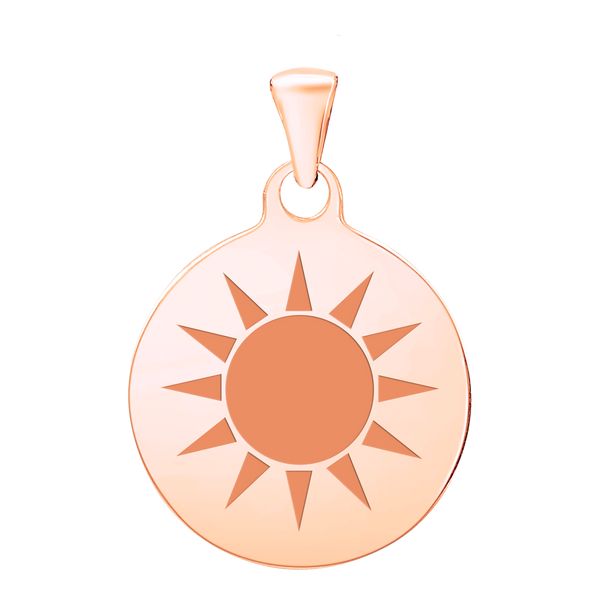 14K Pink Gold Round Disc Charm With Optional Engraving (.025" thickness)