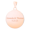 14K Pink Gold Round Disc Charm With Optional Engraving (.025" thickness)