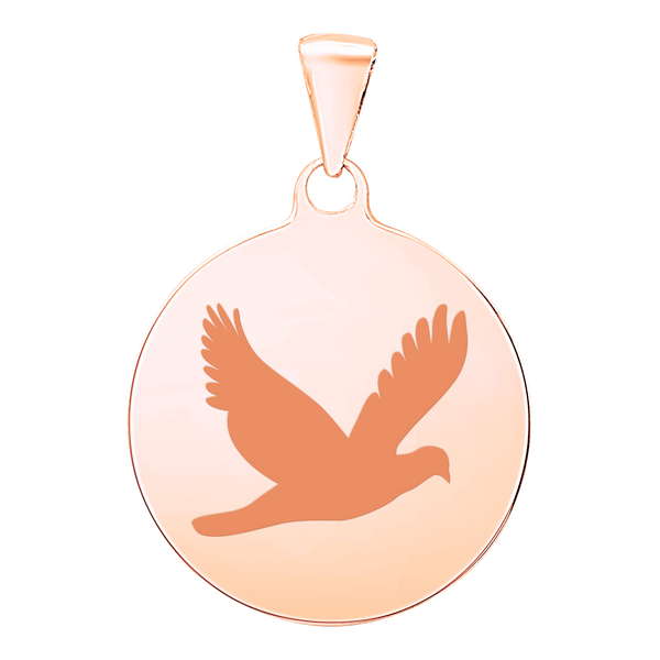 14K Pink Gold Round Disc Charm With Optional Engraving (.025" thickness)