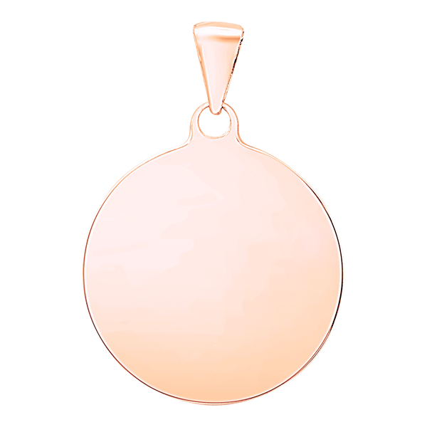 14K Pink Gold Round Disc Charm With Optional Engraving (.025" thickness)