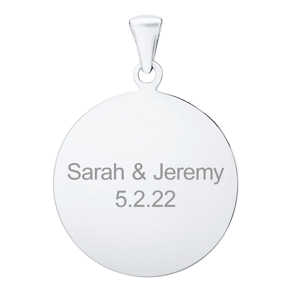 Sterling Silver Round Disc Charm With Optional Engraving (.030" thickness)