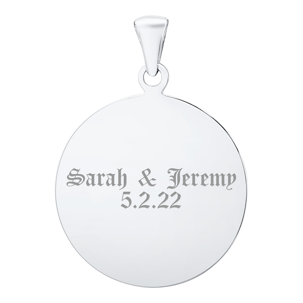 Sterling Silver Round Disc Charm With Optional Engraving (.030" thickness)