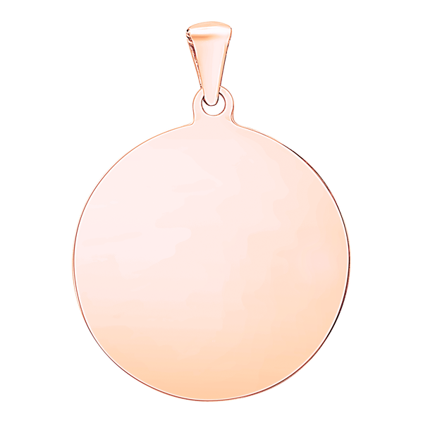 14K Pink Gold Round Disc Charm With Optional Engraving (.025" thickness)