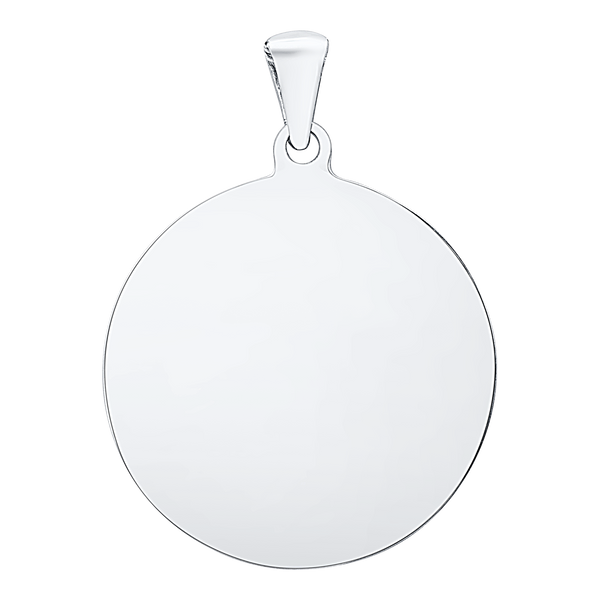 Sterling Silver Round Disc Charm With Optional Engraving (.030" thickness)