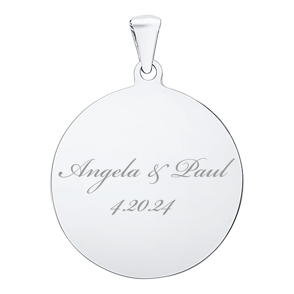 Sterling Silver Round Disc Charm With Optional Engraving (.030" thickness)