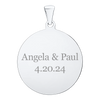 Sterling Silver Round Disc Charm With Optional Engraving (.030" thickness)