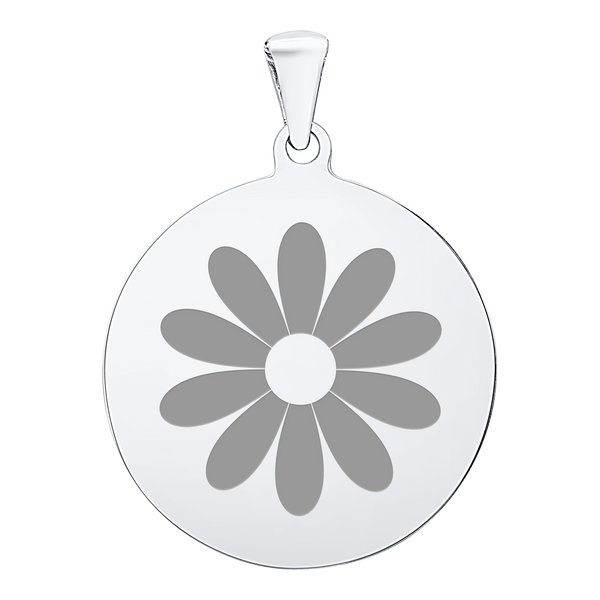 Sterling Silver Round Disc Charm With Optional Engraving (.030" thickness)