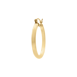 Round Tube Hoop Earring with Catch & Joint in Gold Filled