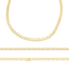 3 Prong Round Tennis Necklace in 14K Gold (.25 ct / 4.1 mm)
