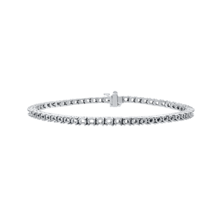 4 Prong Round Tennis Bracelet in 14K Gold (.05 ct / 2.5 mm)