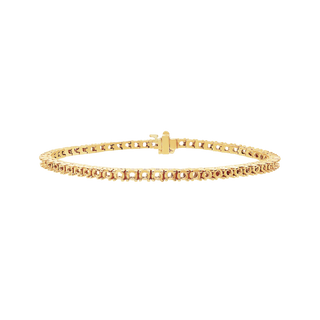 4 Prong Round Tennis Bracelet in 14K Gold (.025 ct / 1.75 mm)