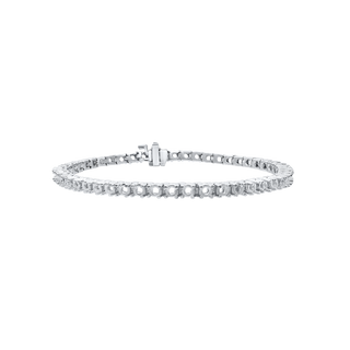 4 Prong Round Tennis Bracelet in 14K Gold (.10 ct / 3.0 mm)