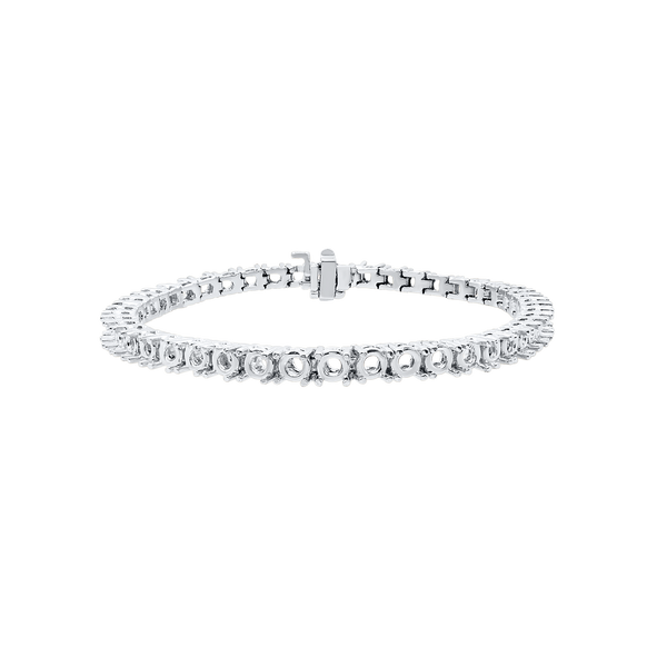 4 Prong Round Tennis Bracelet in 14K Gold (.15 ct / 3.4 mm)