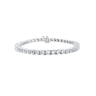 4 Prong Round Tennis Bracelet Mounting in 14K Gold (.15 ct / 3.4 mm)