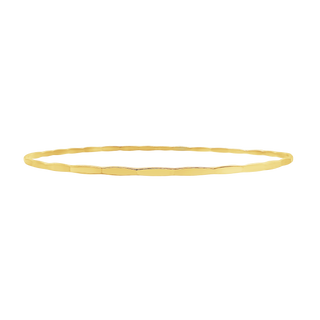 Hammered Wire Bangle Bracelet in Gold Filled