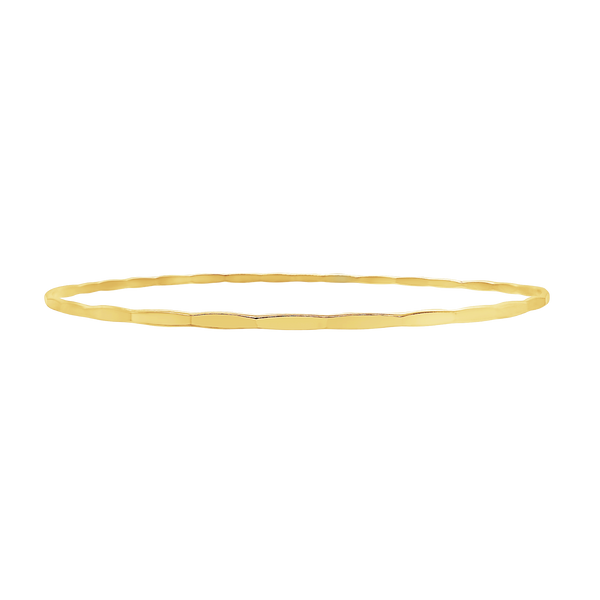 Hammered Wire Bangle Bracelet in Gold Filled