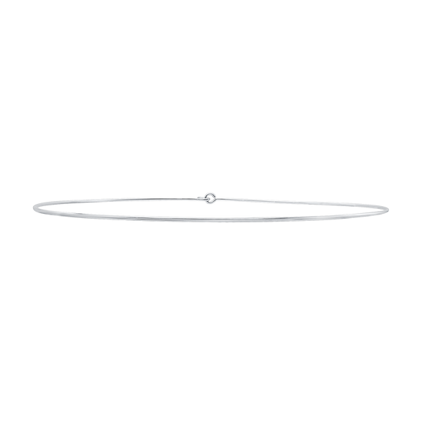 Plain Wire Choker in Sterling Silver