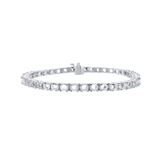 4 Prong Round Tennis Bracelet Mounting in Platinum (.025 ct / 1.75 mm - .25 ct / 4.0 mm)