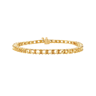 4 Prong Round Tennis Bracelet in 14K Gold (.20 ct / 3.8 mm)