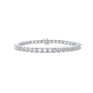4 Prong Round Tennis Bracelet in 14K Gold (.25 ct / 4.1 mm)