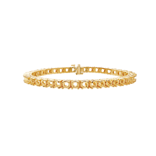 4 Prong Round Tennis Bracelet in 14K Gold (.25 ct / 4.1 mm)