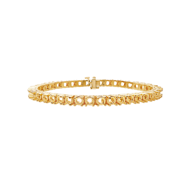 4 Prong Round Tennis Bracelet in 14K Gold (.25 ct / 4.1 mm)