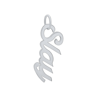 Slay Name Plate Charm in Sterling Silver