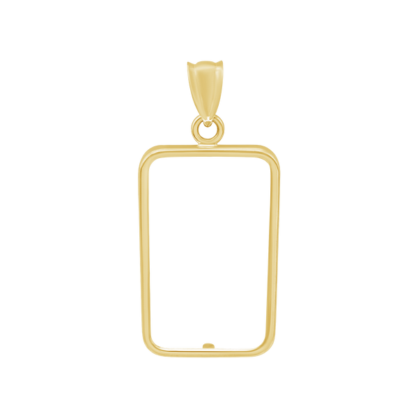 Plain Credit Suisse Coin Frame in 14K Gold