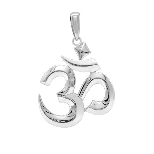 14K Gold Hindu Om Pendant (33 x 24 mm)