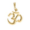 14K Gold Hindu Om Pendant (33 x 24 mm)