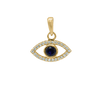 14K Gold Evil Eye Pendant (16 x 15 mm)