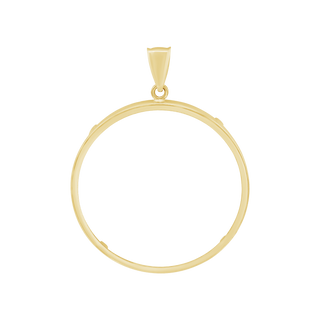 Plain 50 Peso Coin Frame in 14K Gold